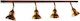 DITS Lighting Dits Lighting Σποτ με 4 Φώτα και με Ντουί E27 σε Μπρούτζινο Χρώμα
