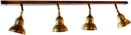 DITS Lighting Dits Lighting Spot mit 4 Lichtern und mit Fassung E27 in Bronze Farbe