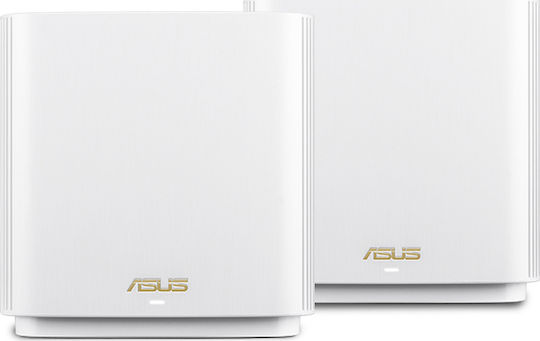 Asus ZenWiFi AX (XT8) White v1 WiFi Mesh Network Access Point Wi‑Fi 6 Tri Band (2.4 & 5 & 5GHz) σε Διπλό Kit