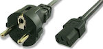 Powertech Schuko - IEC C13 Cable 1.5m Black (CAB-P014)