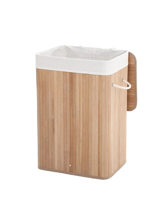 Songmics Laundry Basket Bamboo Folding with Cap 40x30x60cm Brown