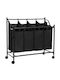 Songmics Laundry Basket Metallic 87.5x38.5x81cm Black