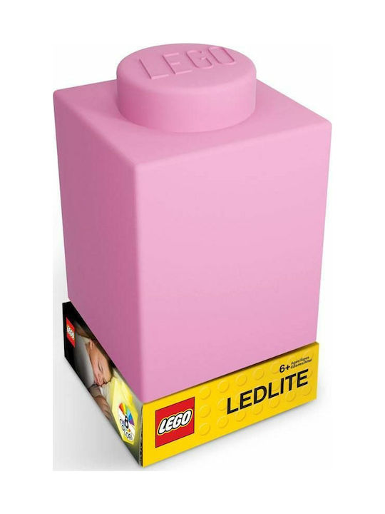 Joy Toy Led Kids Decorative Lamp Lego Brick Pink 8x8x15cm