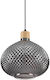 Ideal Lux Bergen Pendant Light Single-Light for Socket E27 Gray