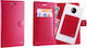 Volte-Tel Universal Leather Book Magnet Caz carte până la 5.7" Roșu