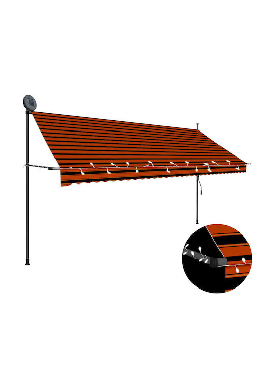 vidaXL Zelt Terrasse mit LEDs Orange / Brown 3....