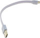 Plat USB 2.0 spre micro USB Cablu Alb 0.2m (1018.624) 1buc