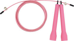 Lifefit PVC / Wire Adjustable Jump Rope with Ball Bearings Pink 3m