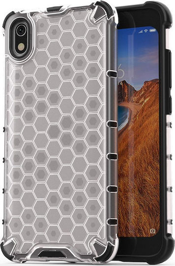 Hurtel Honeycomb Umschlag Rückseite Silikon Transparent (Redmi 7A)