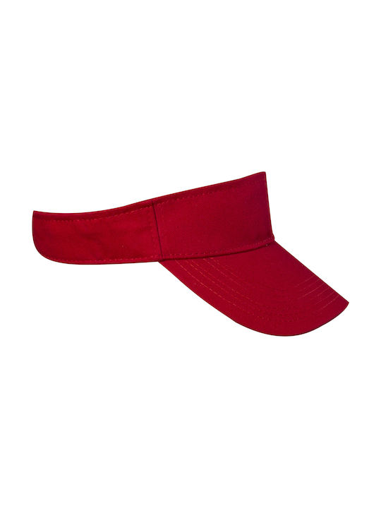 Cotton tennis visor Red