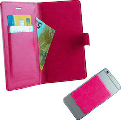 Volte-Tel Leather Book Book Case up to 6.3" Pink