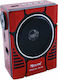 Golon RX-188 Tabletop Radio Battery with USB Red