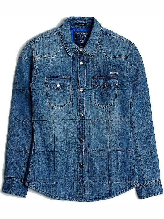 Guess Cămașă Ls Shirt Slim Fit - Tactic Denim L64H39D1GZ2-SENS Blugi băiat