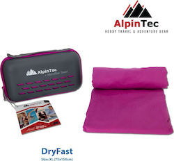 AlpinPro DryFast Πετσέτα Σώματος Microfiber Μωβ 150x75cm
