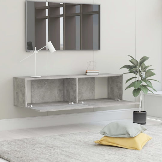 vidaXL TV-Ständer Grau M120xT30xH30cm