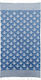 Summertiempo Pestemal 42-2394 Strandtuch Baumwolle Blau mit Fransen 180x90cm.