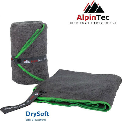 AlpinPro Drysoft Πετσέτα Προσώπου Microfiber Γκρι 80x40εκ.
