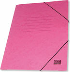 Skag Φάκελος Πρεσπάν με Λάστιχο και Αυτιά για Χαρτί A4 Ροζ