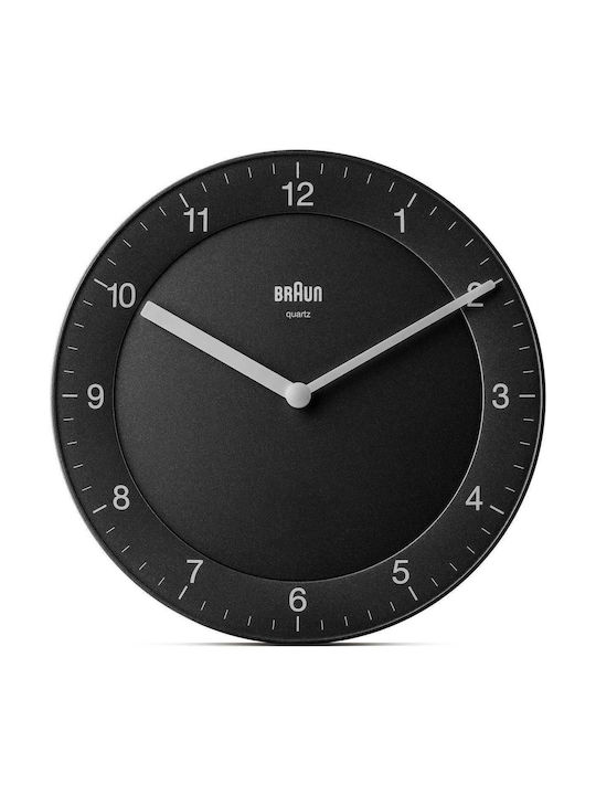 Braun BC 06 B Wall Clock Metallic Black Ø20cm