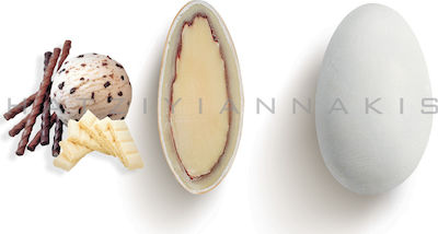 Χατζηγιαννάκης Κουφέτα Αμυγδάλου Choco Almond σε Σχήμα Κλασικό με Γεύση Stracciatella Λευκό Ματ 1000gr