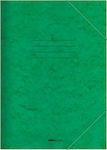 Salko Paper Φάκελος Πρεσπάν με Λάστιχο και Αυτιά για Χαρτί A4 Πράσινος 25cmΧ35cm