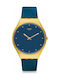 Swatch Ocean Skin Watch with Blue Rubber Strap