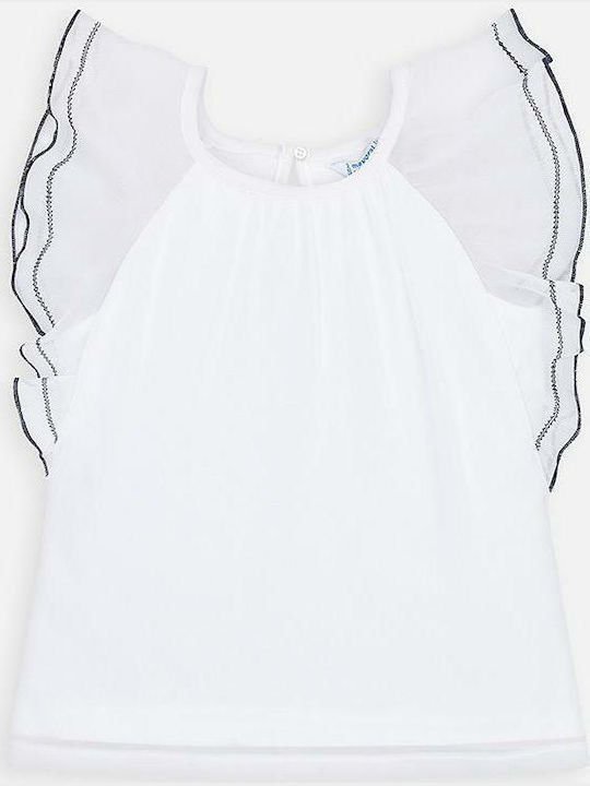 Mayoral Kids Blouse Short Sleeve White