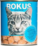 Rokus Κονσέρβα Nasses Katzenfutter für Katze in Dose mit Fisch 12x810gr