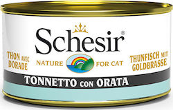 Schesir Nature for Cat Wet Food for Adult Cats In Can with Sea Bream / Tuna In Jelly σε Ζελέ 1pc 85gr