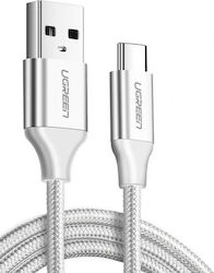 Ugreen Braided USB 2.0 Cable USB-C male - USB-A male Λευκό 1m (60131)