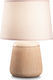Ideal Lux Kali Ceramic Table Lamp for Socket E14 with Beige Shade and Base