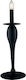 Fan Europe Armstrong Metal Table Lamp for Socket E14 with Transparent Shade and Black Base