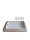 AGC Rectangle Tray Wooden with Handle In Silver Colour 3pcs