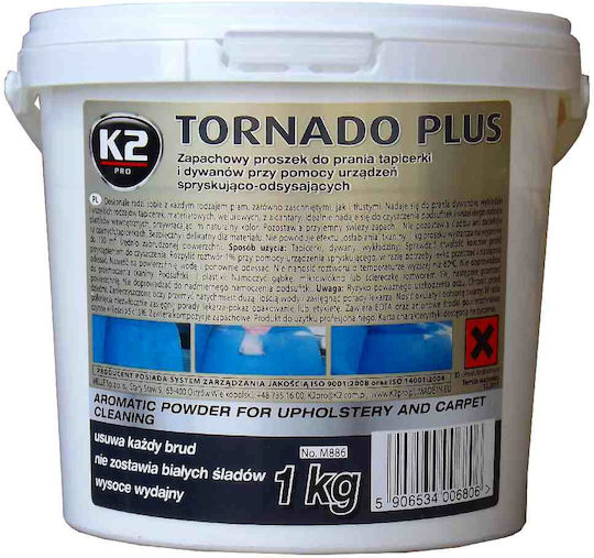 K2 Tornado Plus Σκόνη Καθαρισμού Ταπετσαρίας Αυτοκινήτου 1kg