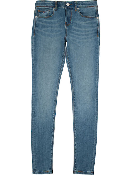 Tommy Hilfiger Pantaloni copii din denim Albastru Nora Super Skinny