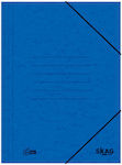 Skag Φάκελος Πρεσπάν με Λάστιχο και Αυτιά για Χαρτί A4 Μπλε