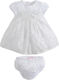 Mayoral Kids Dress Polka Dot Short Sleeve White