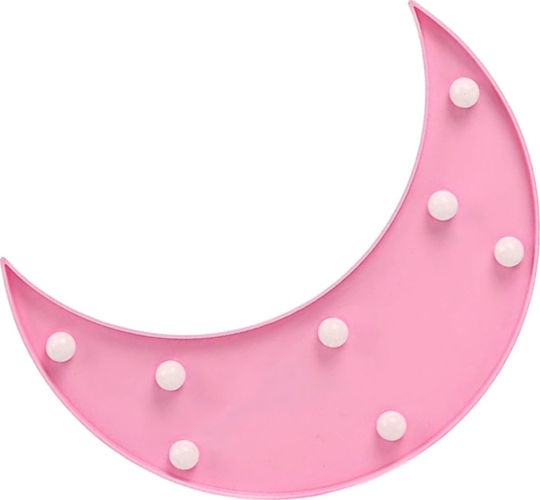 Kiokids Kinder Wandleuchte Kunststoff Lampen Mondlicht Pink