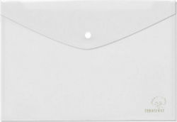 Typotrust Folder Transparent with Button for Paper A3 White