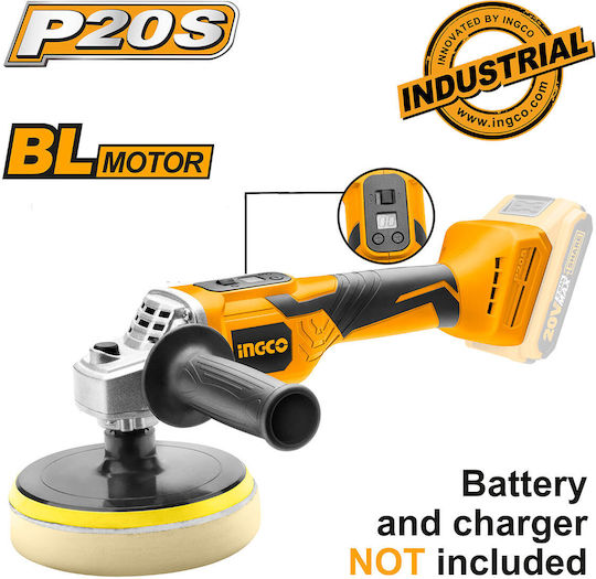 Ingco APLI2001 Rotationspolierer Polierer Bürstenlos 20V Solo mit Drehzahlregelung