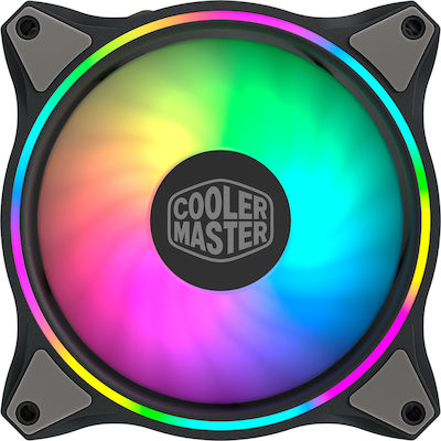 CoolerMaster Masterfan MF120 Halo Gehäuselüfter mit ARGB Beleuchtung und Verbindung 4-Pin PWM 1Stück Schwarz