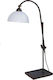 DITS Lighting Dits Lighting Metal Vintage Table Lamp for Socket E27 with White Shade and Brown Base
