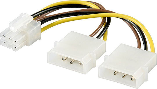 Goobay CAK S-07 4-Pin Molex - 6-Pin PCIe Cable 0.15m Πολύχρωμο 51360