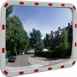 vidaXL Plastic Traffic Mirror White W60cm x L0.8m 141683