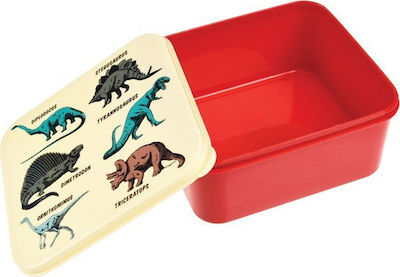 Rex London Prehistoric Land Kids Lunch Plastic Box Red