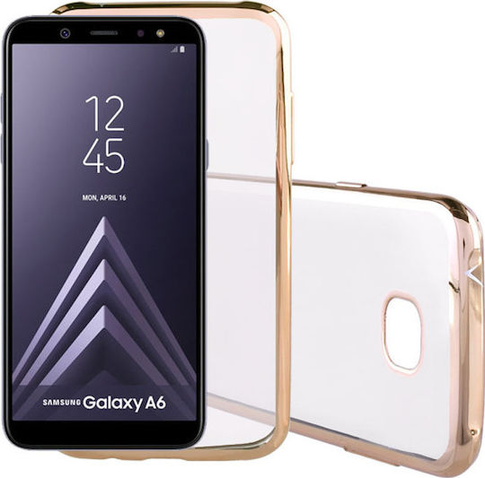 Volte-Tel Electroplating Back Cover Silicone Gold (Galaxy A6 2018)