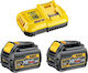 DEWALT Σετ 2 Μπαταριών Εργαλείου Λιθίου 18V Χωρ...