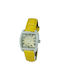 Chronotech Uhr mit Gelb Lederarmband CT7435L-05