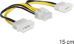 DeLock 4-Pin Molex - 8-Pin EPS Cable 0.15m Multicolour (83410)