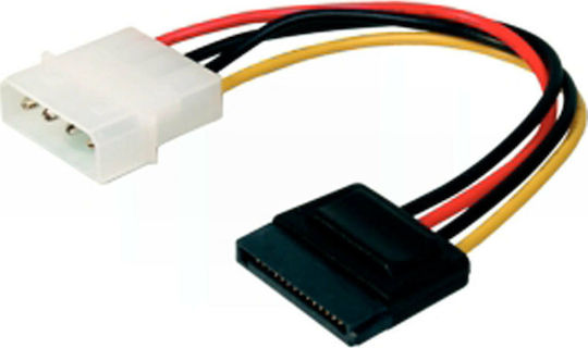 Digitus Molex cu 4 pini - 15-Pin Sata Cablu 0.15m Multicolor (AK-430300-002-M)